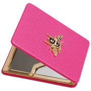 Alice Wheeler London aflangt kompakt spejl - Hot Pink