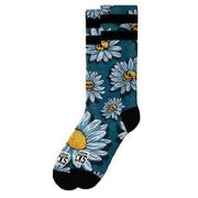 American Socks Daises Mid High Socks - Navy