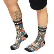 American Socks Rockband Mid High Socks - Blue