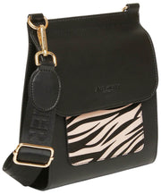 Alice Wheeler London Bloomsbury Crossbody Taske - Sort/Zebra