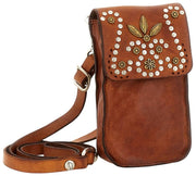 Campomaggi Siena Stud Telefon Holder Taske - Cognac Tan