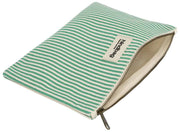 Hindbag Ema Medium Zipped Pouch - Grønne striber