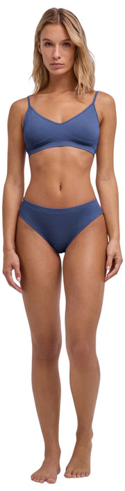 Falke Daily Seamless Brief - Kaptajn Blå