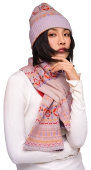 Powder Fair Isle Cozy Scarf - Cream Mix
