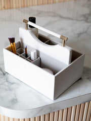 Stackers Classic Cosmetic Organizer - White Pebble