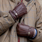 Dents Whitchurch Deerskin læderhandsker - valnøddebrun