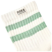 Roka Windsor Stripe Crew Sokker - Matcha Green