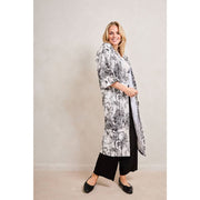 Elie Beaumont Serendipity Long Kimono - Sort/Hvid Trane