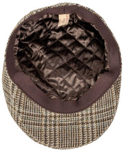 Dents Stanwick Tweed Flat Cap - Brun