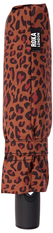 Roka Waterloo Genbrugt Nylon Paraply - Mini Leopard Brun