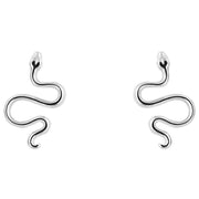 Beginnings Snake Stud Earrings - Silver
