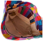 Roka Hoxton Large Bomuld Canvas Skuldertaske - Bred Multi Stripe