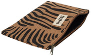 Hindbag Ema Medium Zipped Pouch - Zebra Cinnamon Brown