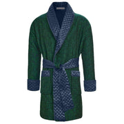 Bown of London Russborough Short Smoking Jacket - Green/Navy