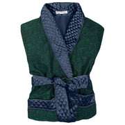 Bown of London Russborough Short Smoking Jacket - Green/Navy