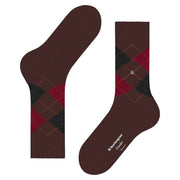 Burlington Dundee Socks - Merlot Red