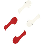 Burlington Everyday 2-Pack No Show Sokker - Aktiv Rød