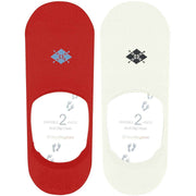 Burlington Everyday 2-Pack No Show Sokker - Aktiv Rød