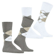 Burlington Everyday Argyle 2-Pack sokker - lysegrå Mel