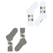 Burlington Everyday Argyle 2-Pack sokker - lysegrå Mel