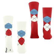 Burlington Everyday Argyle 2-Pack sokker - Off White