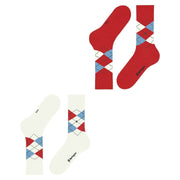 Burlington Everyday Argyle 2-Pack sokker - Off White