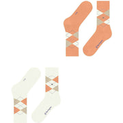 Burlington Everyday Argyle 2-Pack sokker - Off White
