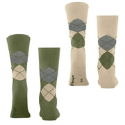 Burlington Everyday Argyle 2-Pack sokker - Salvia Green