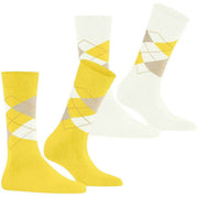 Burlington Everyday Argyle 2-Pack sokker - Sunshine Yellow