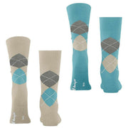 Burlington Everyday Argyle 2-Pack sokker - Zemet Beige