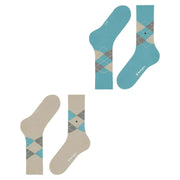 Burlington Everyday Argyle 2-Pack sokker - Zemet Beige