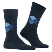 Burlington Multi King Socks - Marine Navy