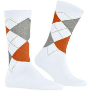 Burlington Rib Court Sokker - Hvid/Orange