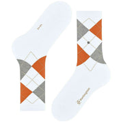 Burlington Rib Court Sokker - Hvid/Orange