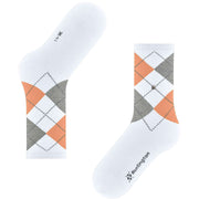 Burlington Rib Courtside Sokker - Hvid/Orange