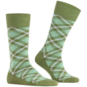 Burlington Tartan Sokker - Salvia Green