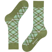 Burlington Tartan Sokker - Salvia Green