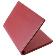 Byron and Brown Folding Nappa Leather 3 Fold 5 x 3.5 Travel Frame - Mulberry Red