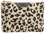 Alice Wheeler London Animal Print Pouch - Lys Leopard/Sort