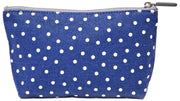 Roka Maida Vale lille bomuldslærredspose - Navy Polka Dot