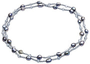 Pearls of the Orient barok perle- og krystalhalskæde - sort