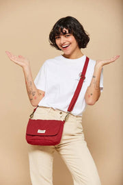 Hindbag Margault Quiltet skuldertaske - Terracotta Rød