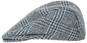 Dents Stanwick Tweed Flat Cap - Blå