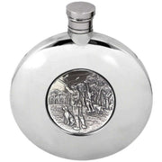 english-pewter-company-6oz-ellipse-shooting-badge-hip-flask---silver-34311330