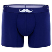 Comfyballs Cotton Long Boxer - Blue Mustache