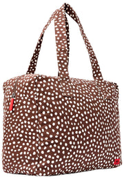 Roka Sloane Medium bomuldsstoftaske - brun plet