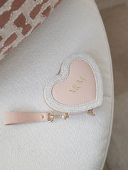 Stackers Heart Travel Mum smykkeskrin - Blush/Guld