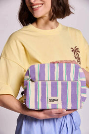 Hindbag Alix Extra Large Toilettaske - Grøn/Parma Stripes
