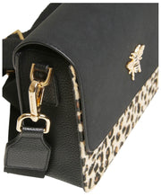 Alice Wheeler London Highbury Crossbody Taske - Sort/Leopard