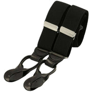 David Van Hagen Rolled Leather End Braces - Black